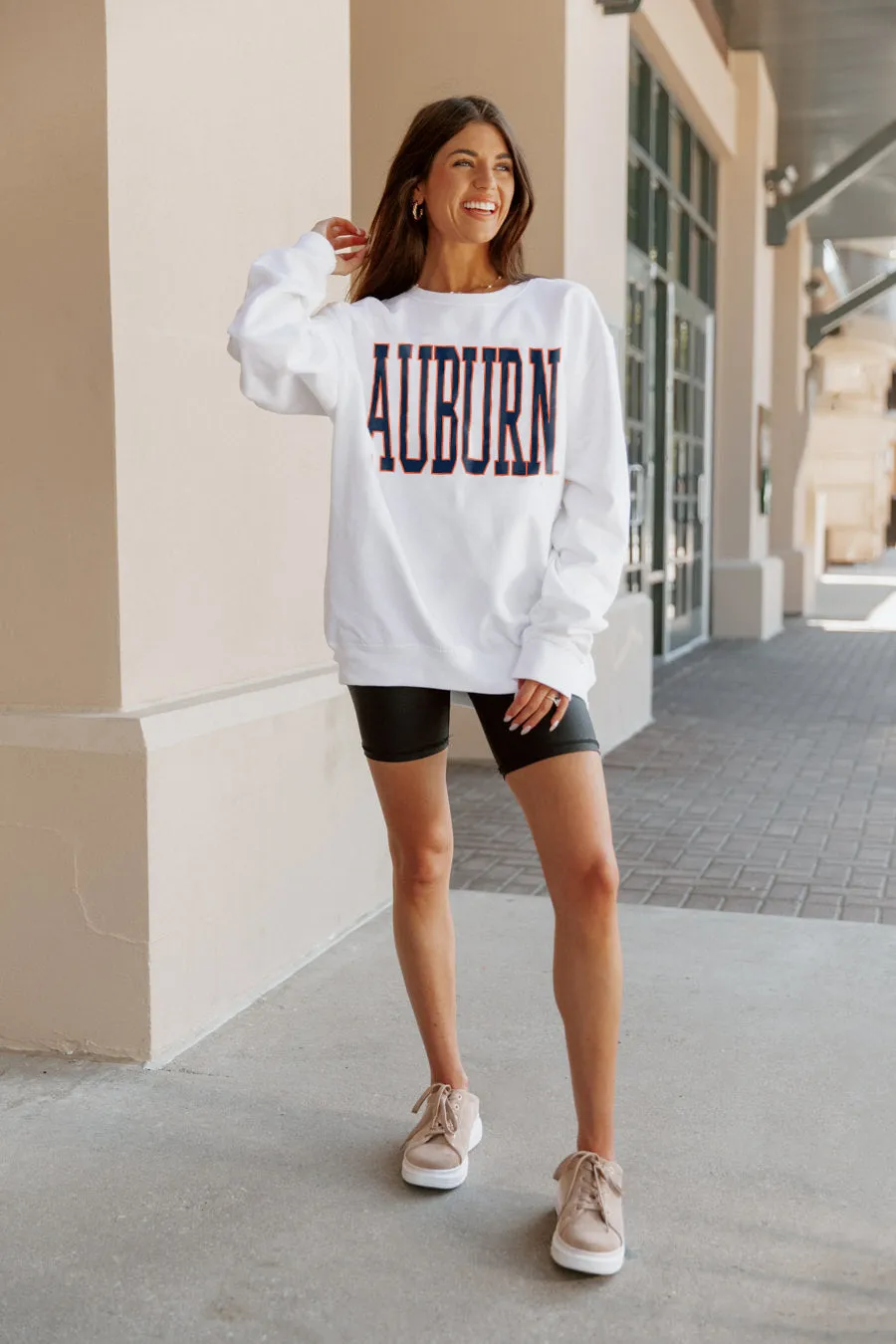 AUBURN TIGERS PLAY BY PLAY CLASSIC CREW FLEECE BY MADI PREWETT TROUTT