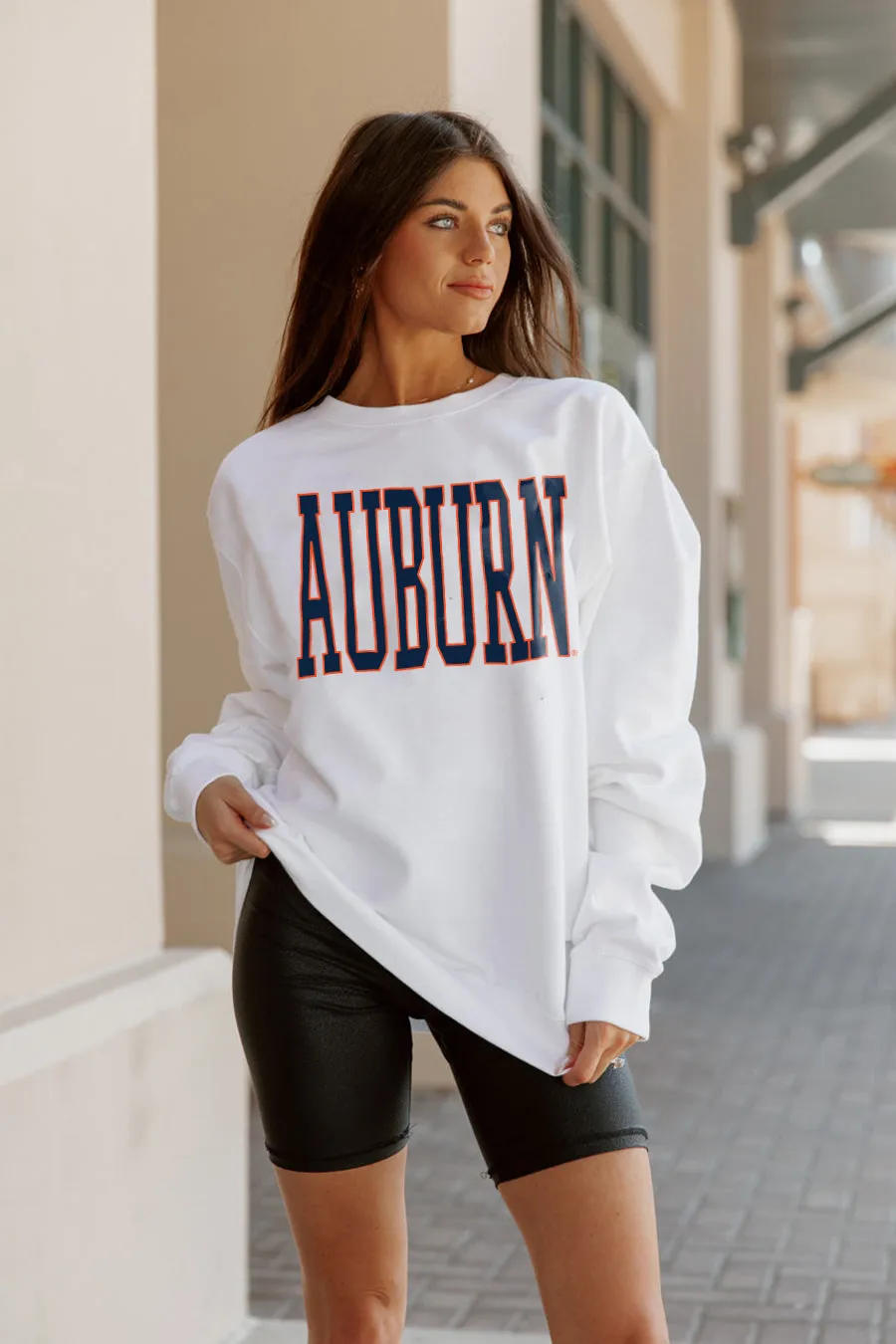 AUBURN TIGERS PLAY BY PLAY CLASSIC CREW FLEECE BY MADI PREWETT TROUTT
