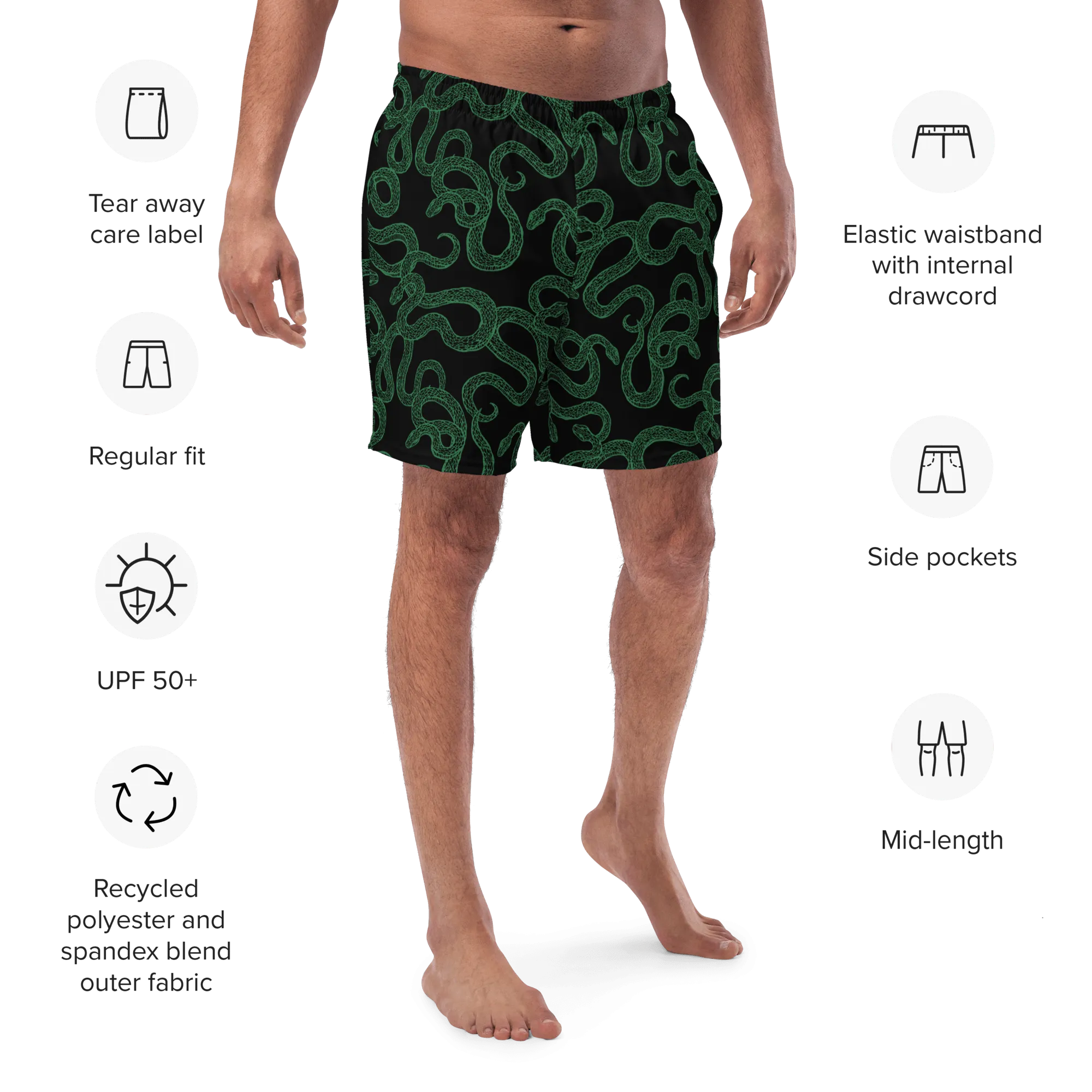 Cursed Coils Men's Swim Trunks