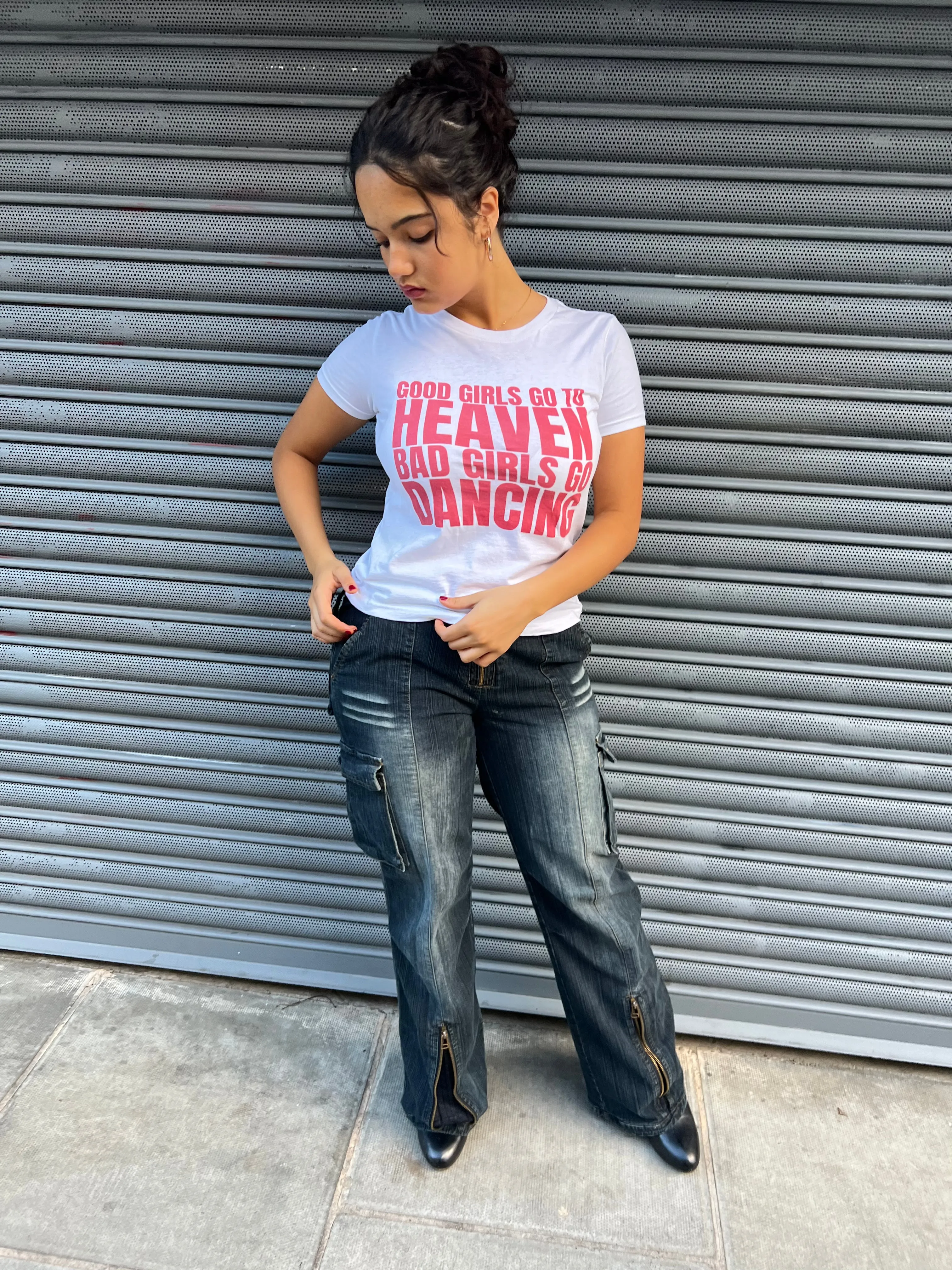 Dancing Slogan Print T Shirt