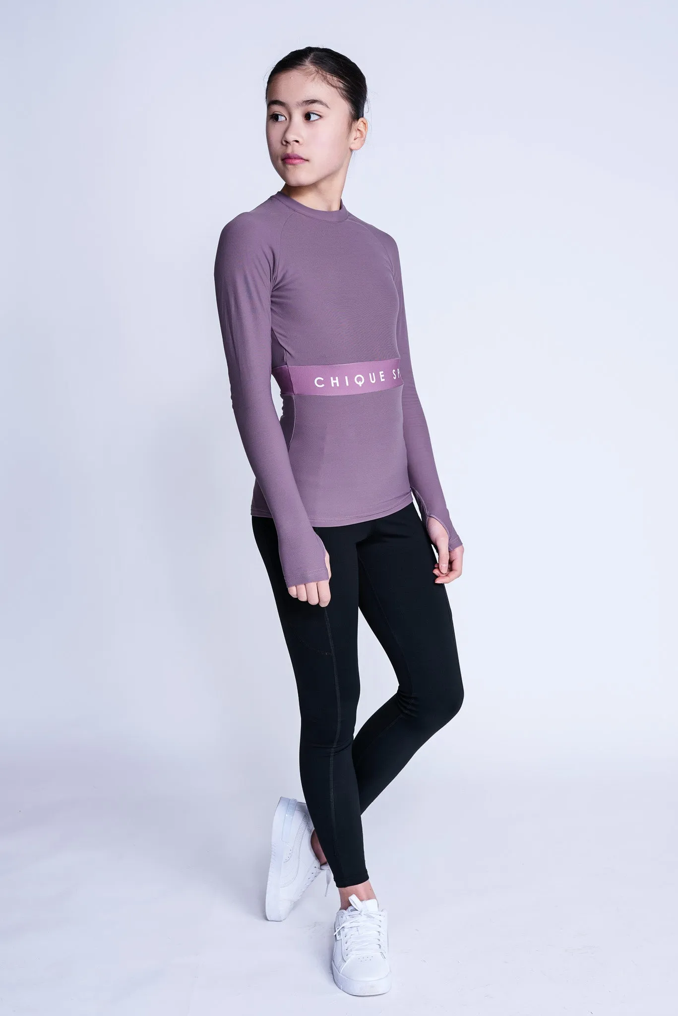 Empower Long-Sleeve Top in Mink