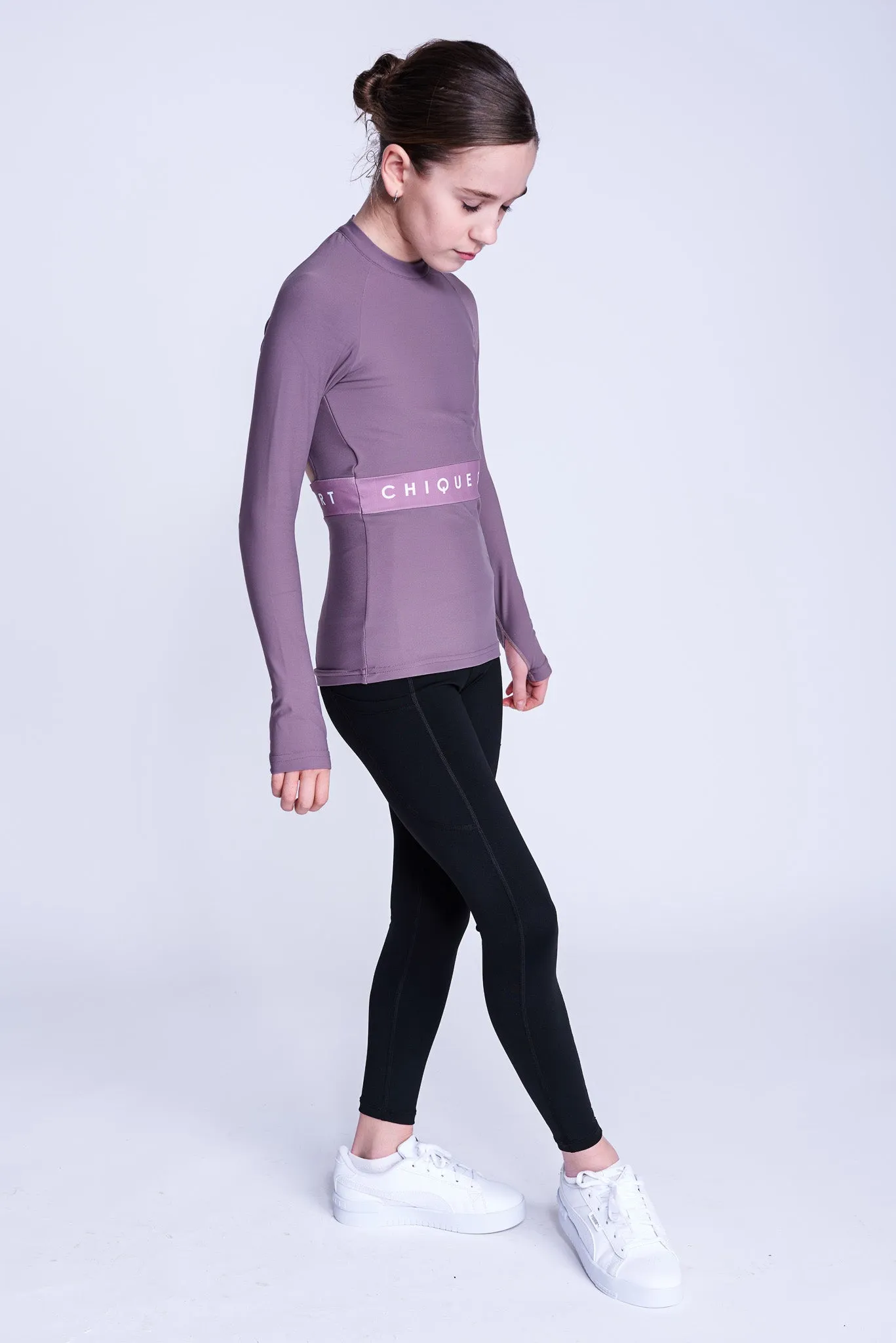Empower Long-Sleeve Top in Mink