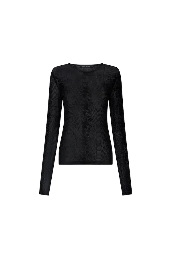 FIGUE LONG SLEEVE TOP - SLATE