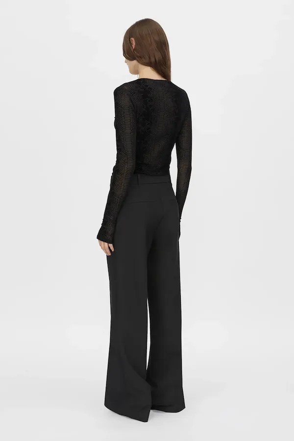 FIGUE LONG SLEEVE TOP - SLATE