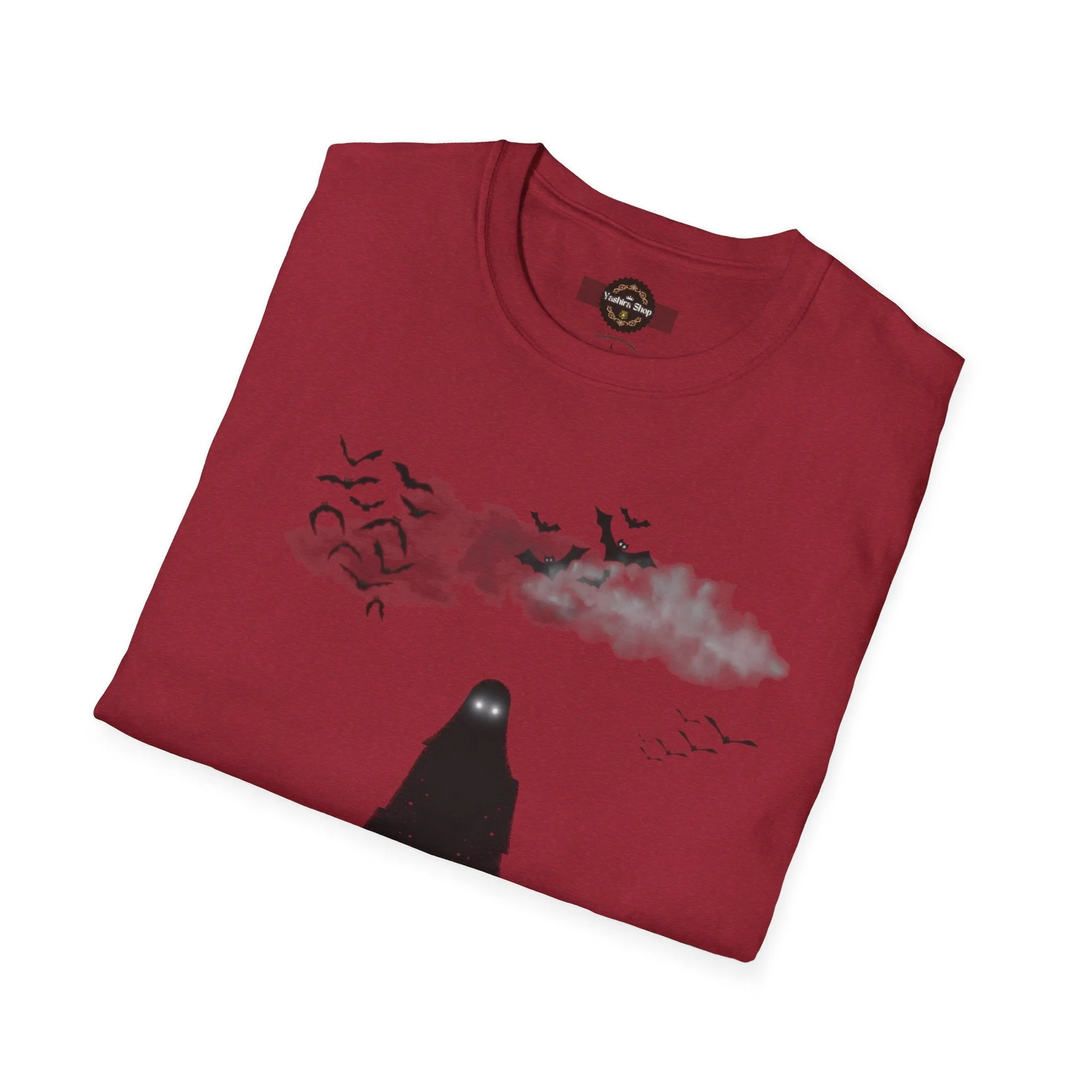 Haunted Ghost Graphic Tee – Unisex Softstyle Horror T Shirt