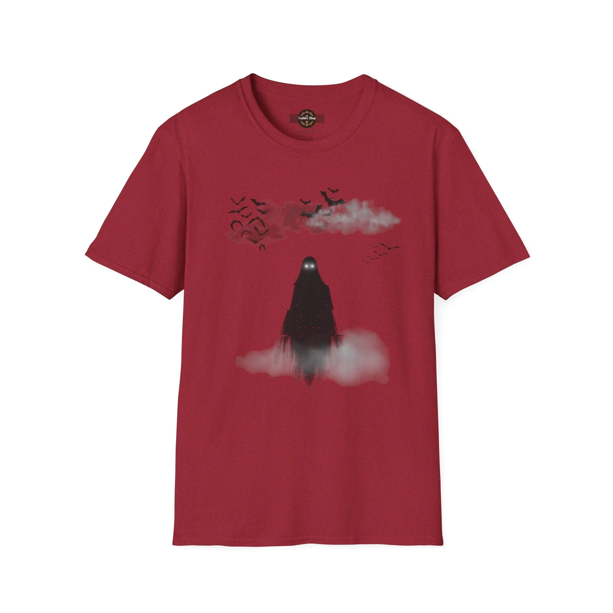 Haunted Ghost Graphic Tee – Unisex Softstyle Horror T Shirt