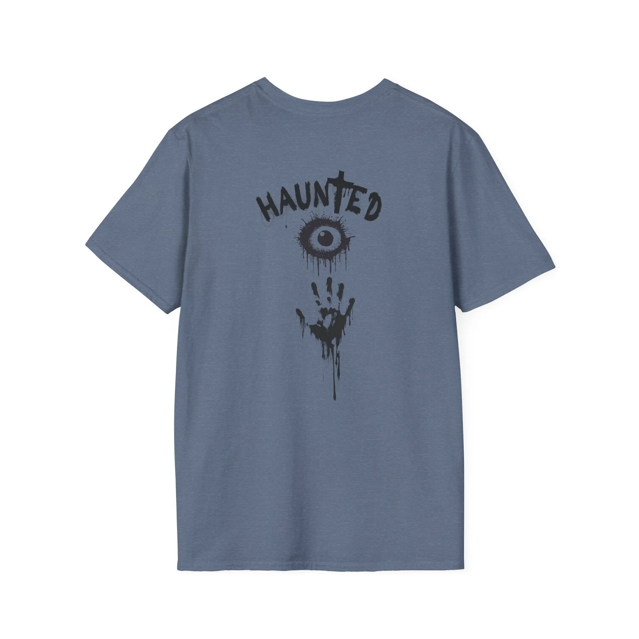 Haunted Ghost Graphic Tee – Unisex Softstyle Horror T Shirt