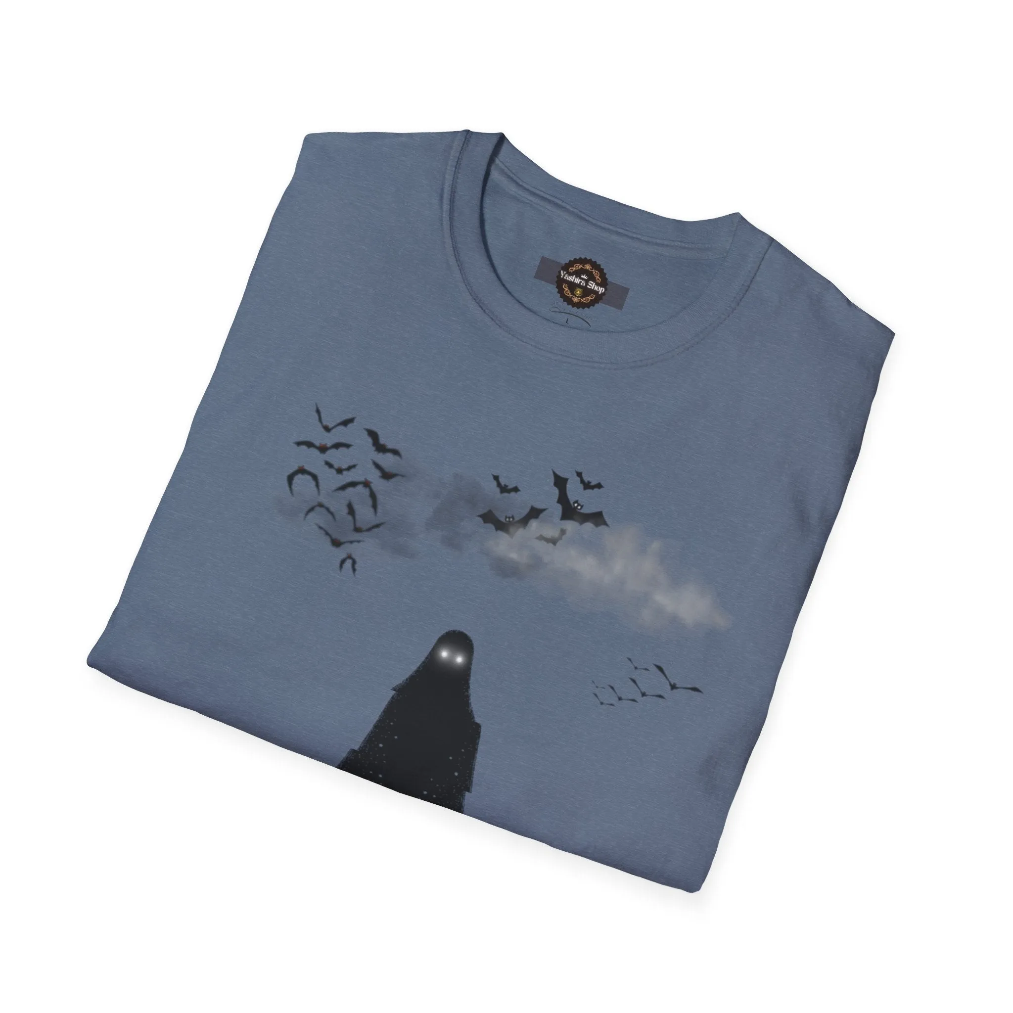 Haunted Ghost Graphic Tee – Unisex Softstyle Horror T Shirt