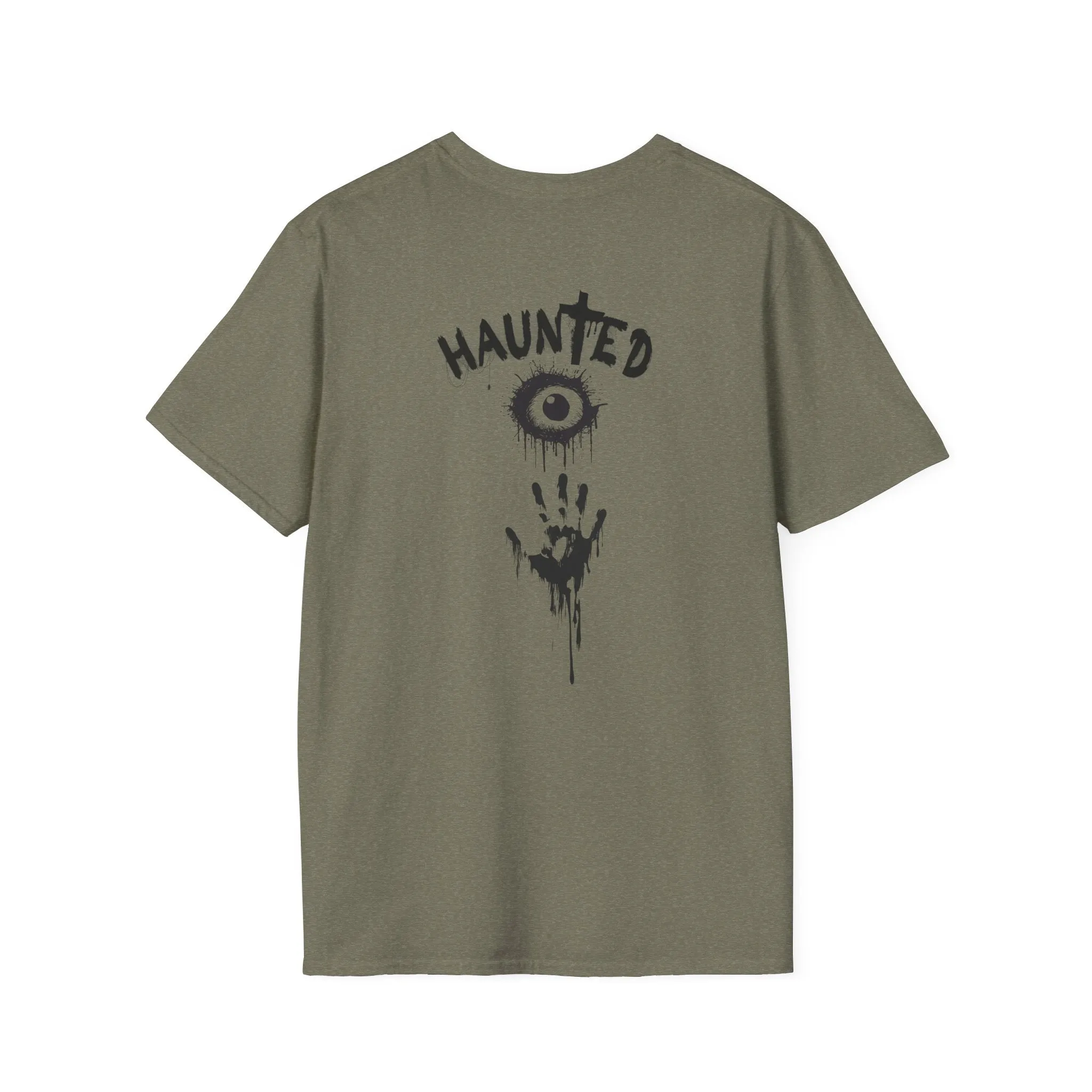 Haunted Ghost Graphic Tee – Unisex Softstyle Horror T Shirt