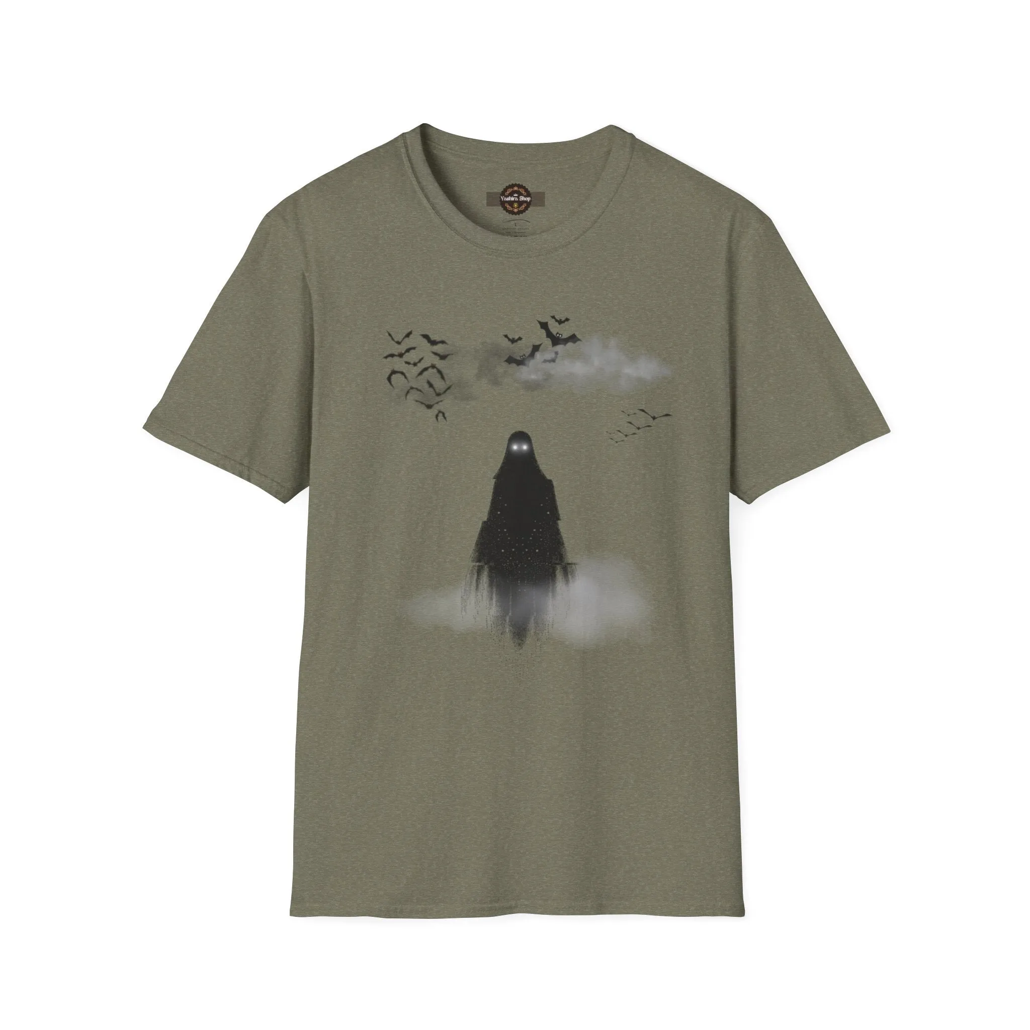 Haunted Ghost Graphic Tee – Unisex Softstyle Horror T Shirt