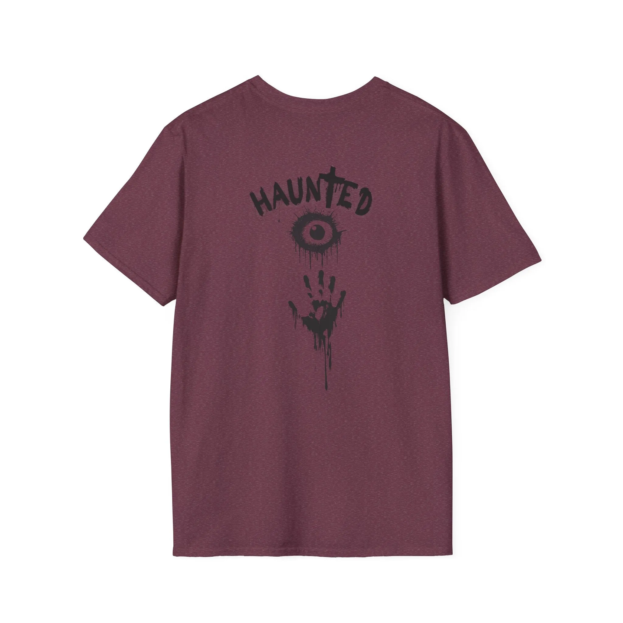 Haunted Ghost Graphic Tee – Unisex Softstyle Horror T Shirt