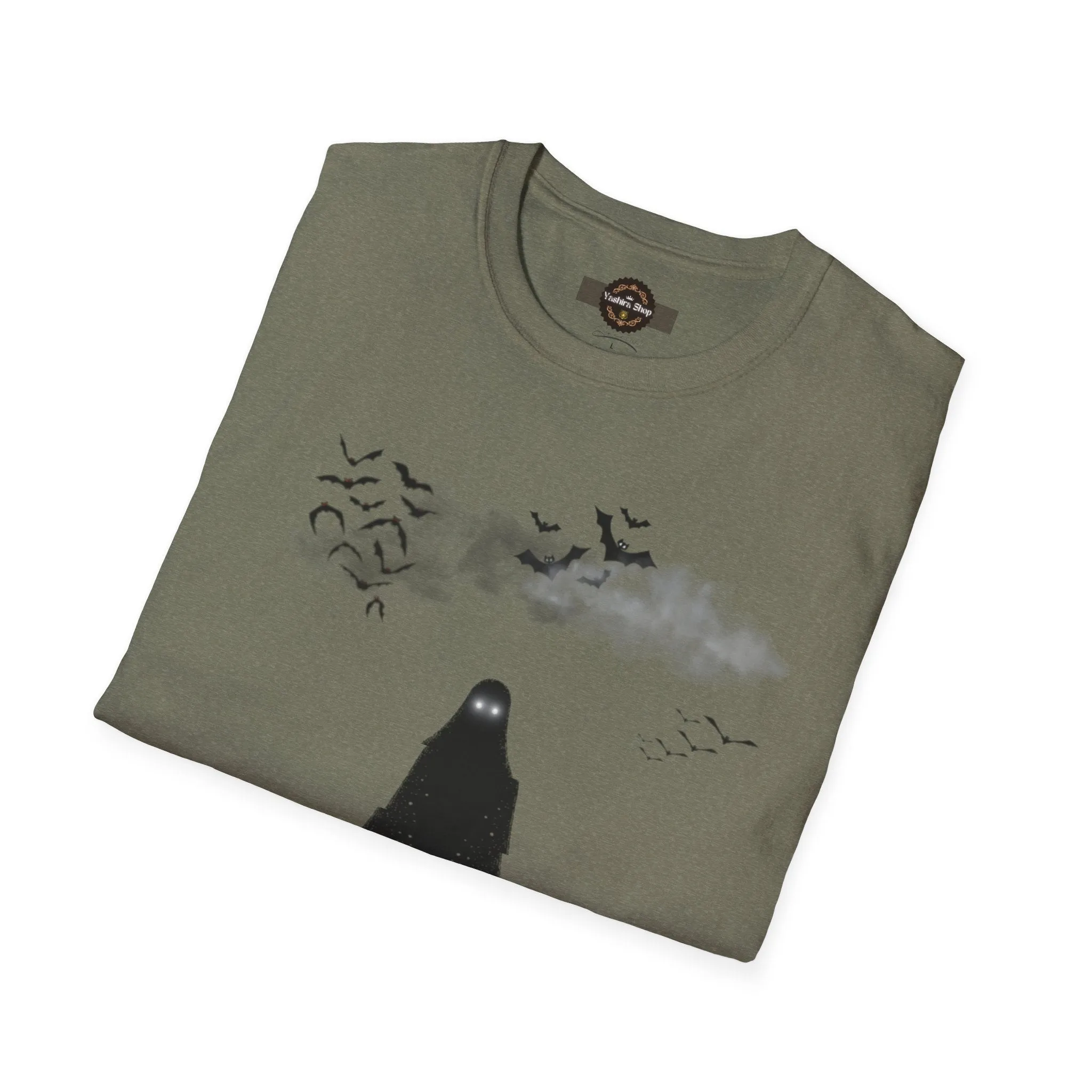 Haunted Ghost Graphic Tee – Unisex Softstyle Horror T Shirt