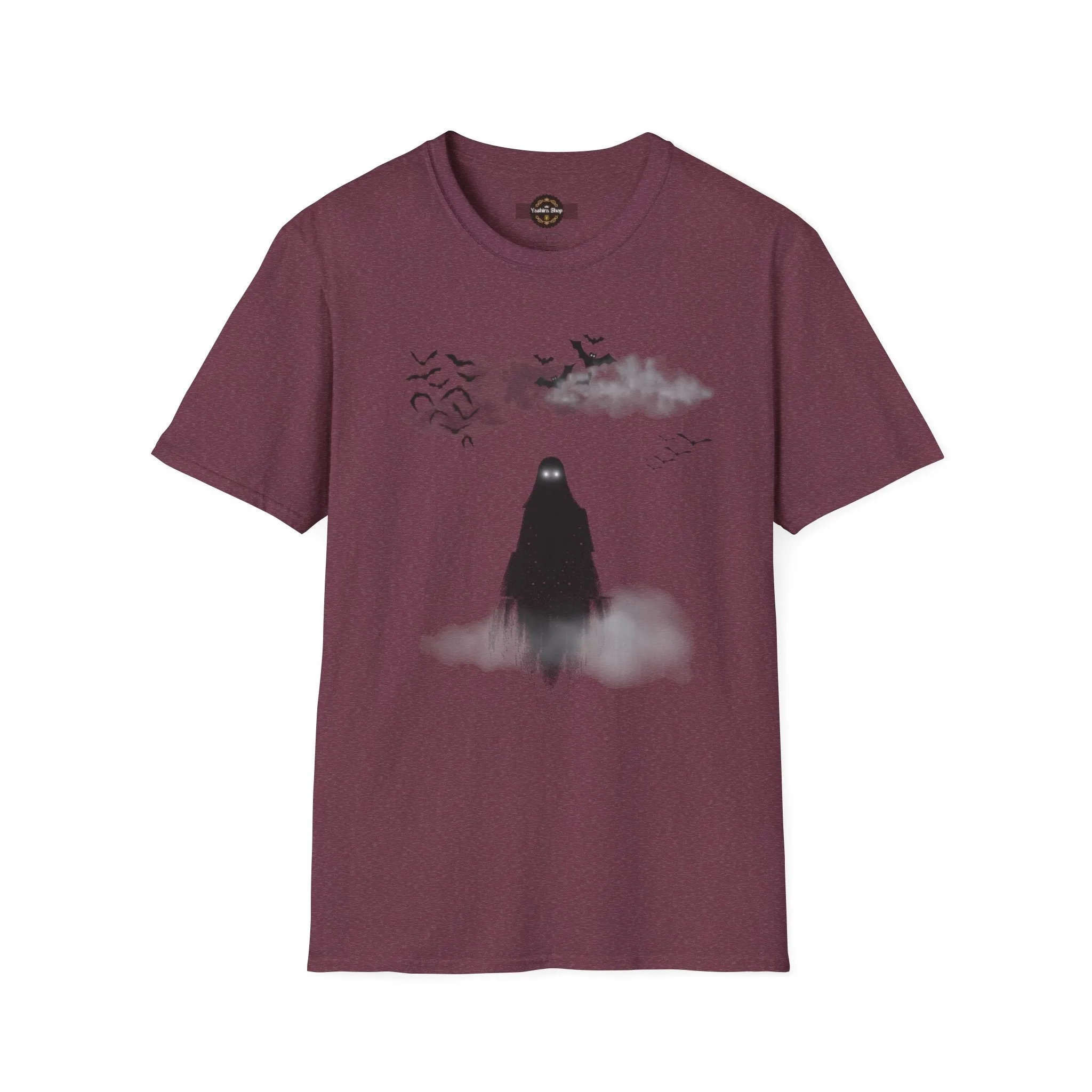 Haunted Ghost Graphic Tee – Unisex Softstyle Horror T Shirt