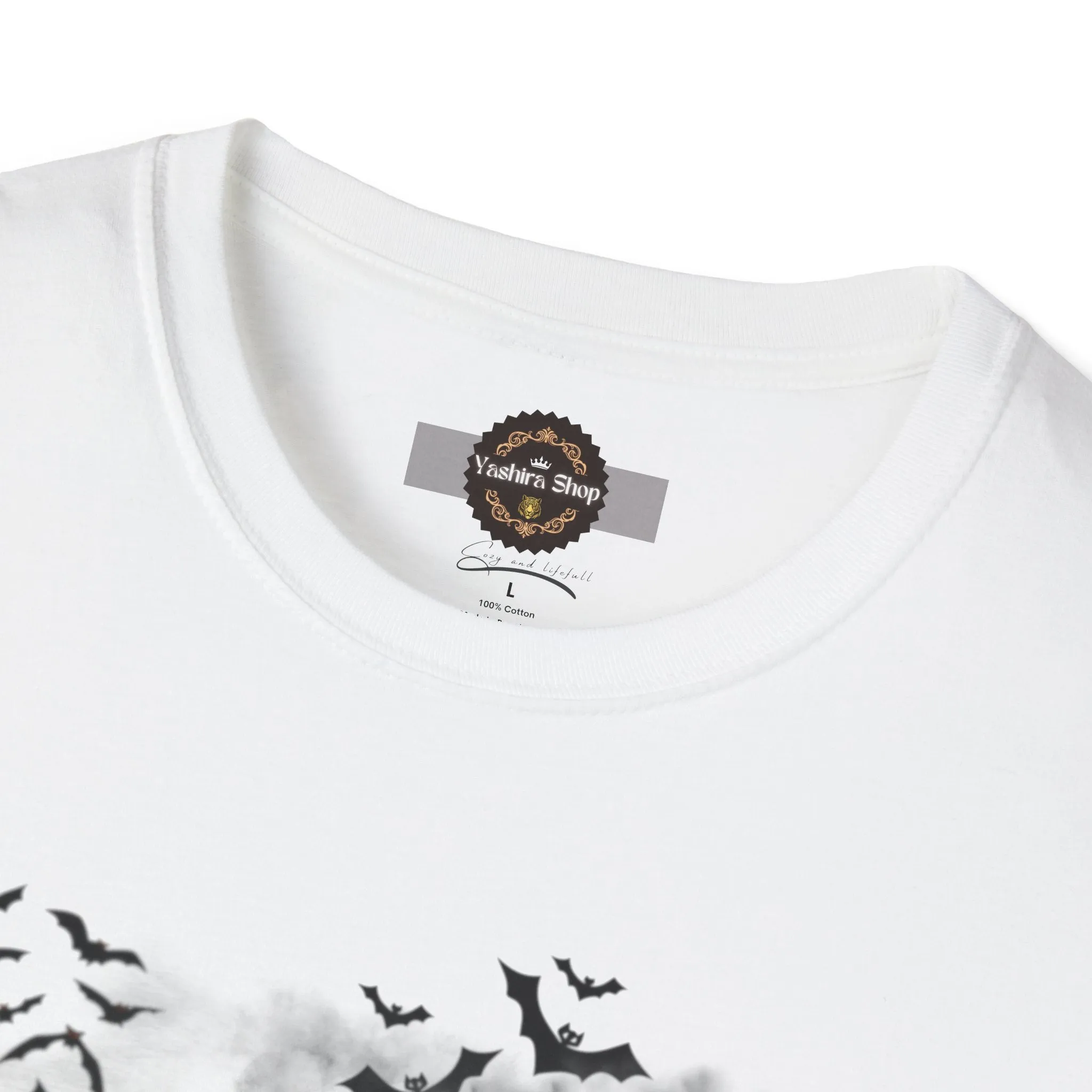 Haunted Ghost Graphic Tee – Unisex Softstyle Horror T Shirt
