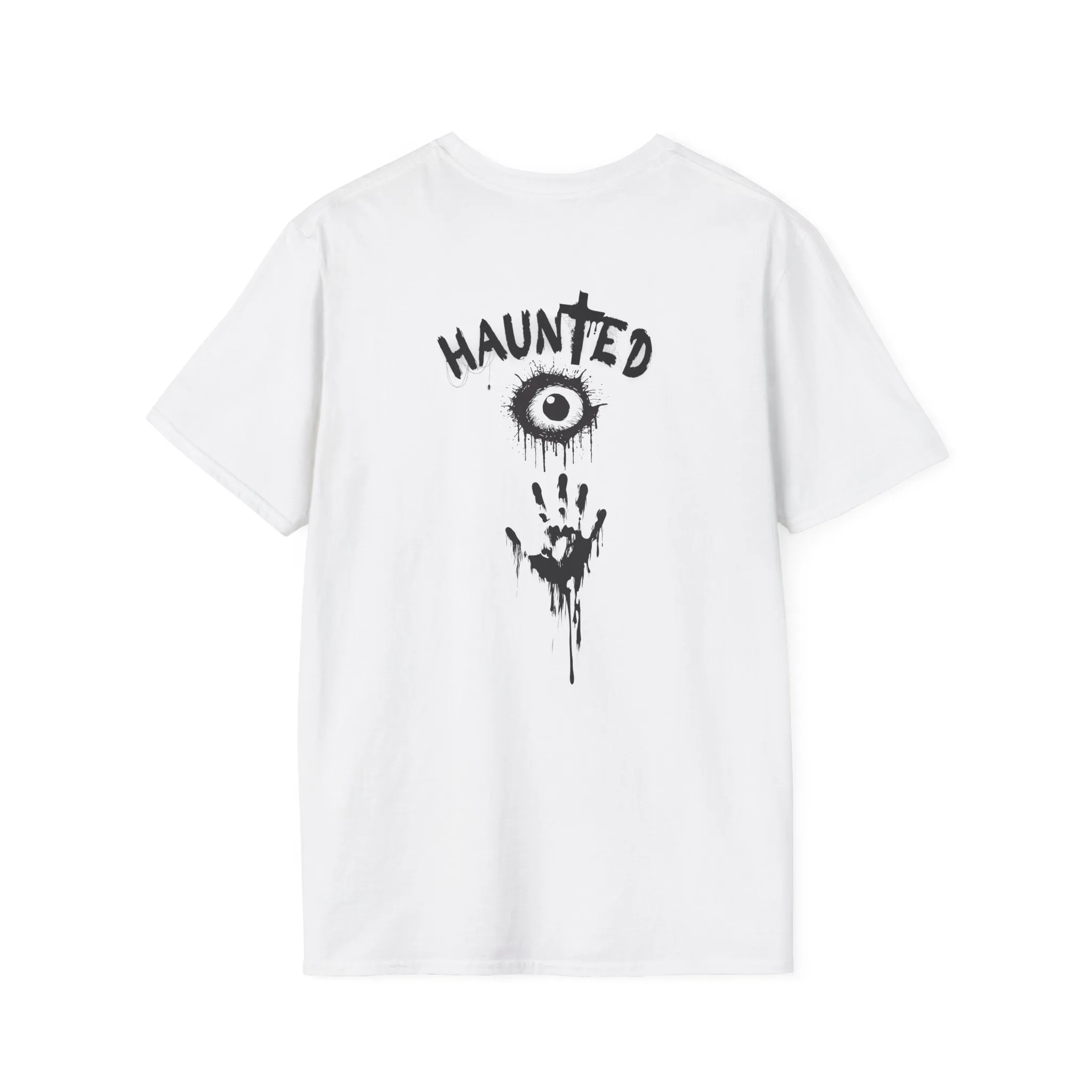 Haunted Ghost Graphic Tee – Unisex Softstyle Horror T Shirt