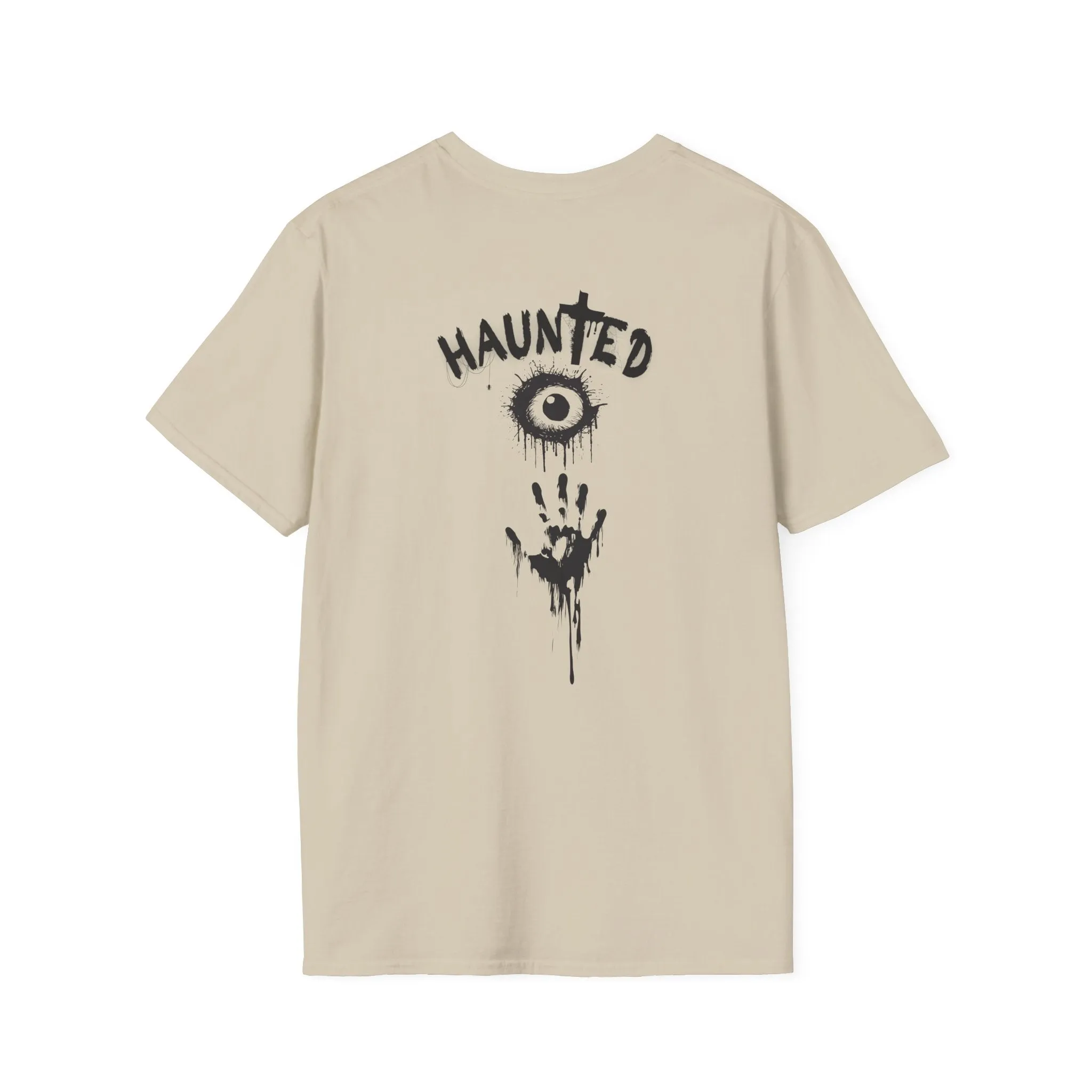 Haunted Ghost Graphic Tee – Unisex Softstyle Horror T Shirt