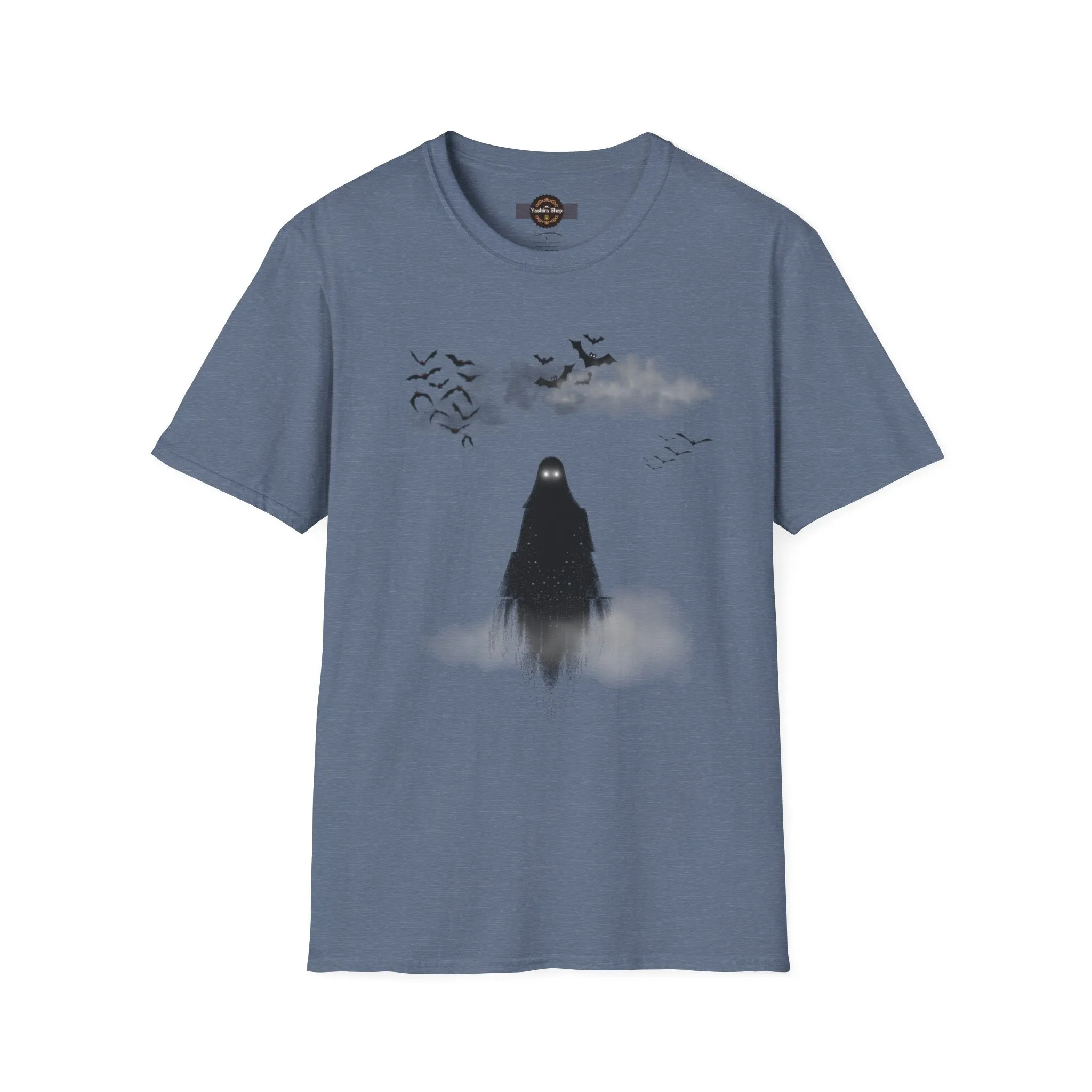 Haunted Ghost Graphic Tee – Unisex Softstyle Horror T Shirt