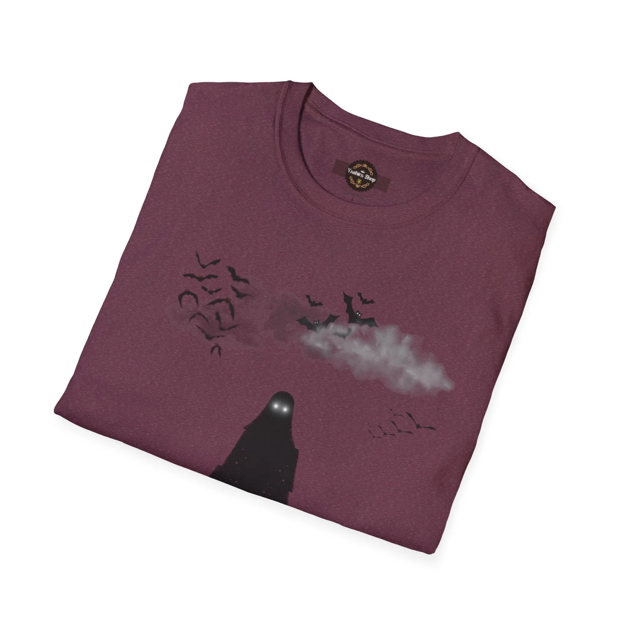 Haunted Ghost Graphic Tee – Unisex Softstyle Horror T Shirt