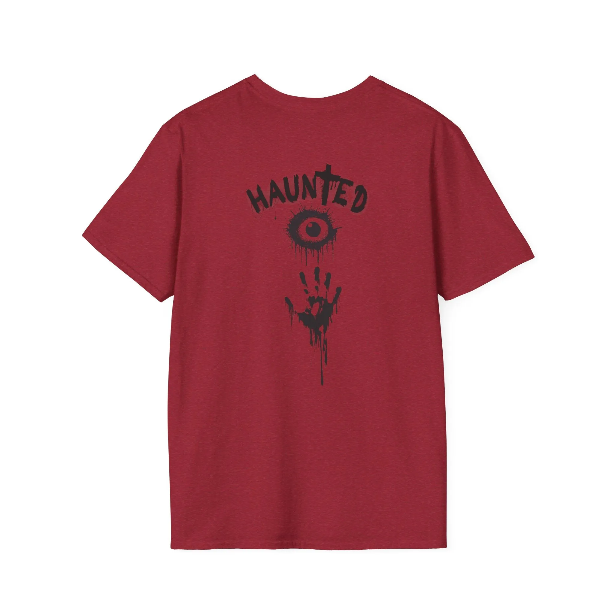 Haunted Ghost Graphic Tee – Unisex Softstyle Horror T Shirt