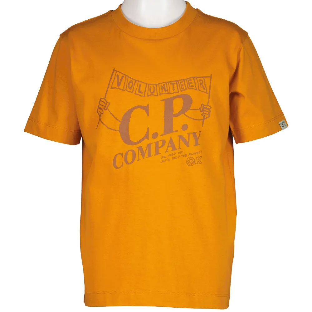 Junior 'Volunteer' Logo Print T-Shirt