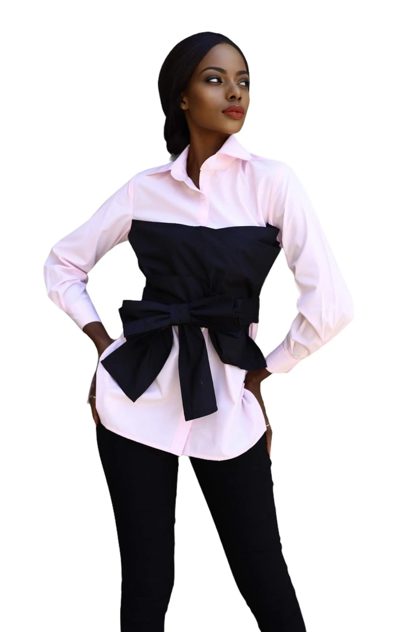 Office Shirt Pink Bow