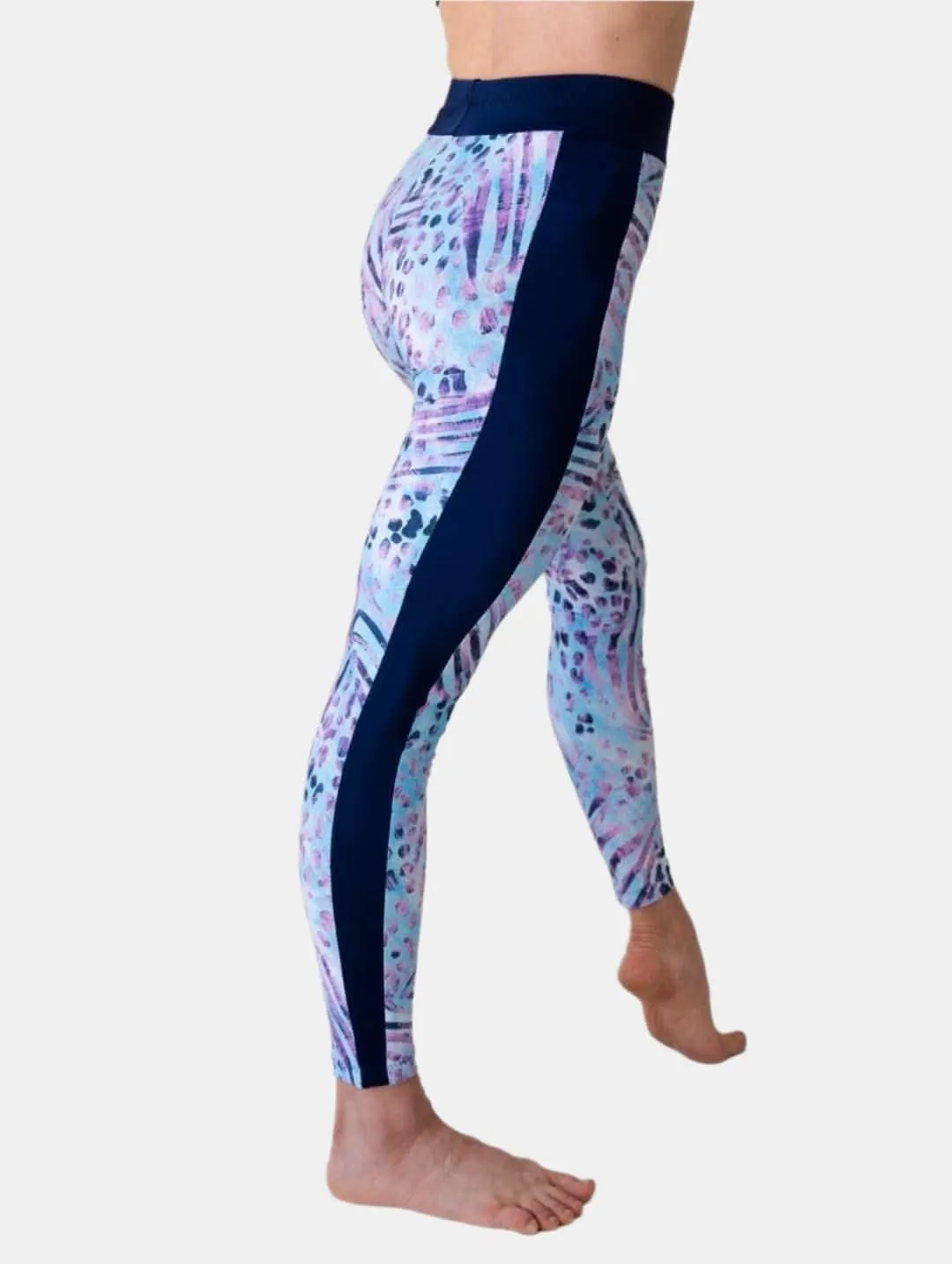 Patterned Blue 7/8 Leggings Partenope