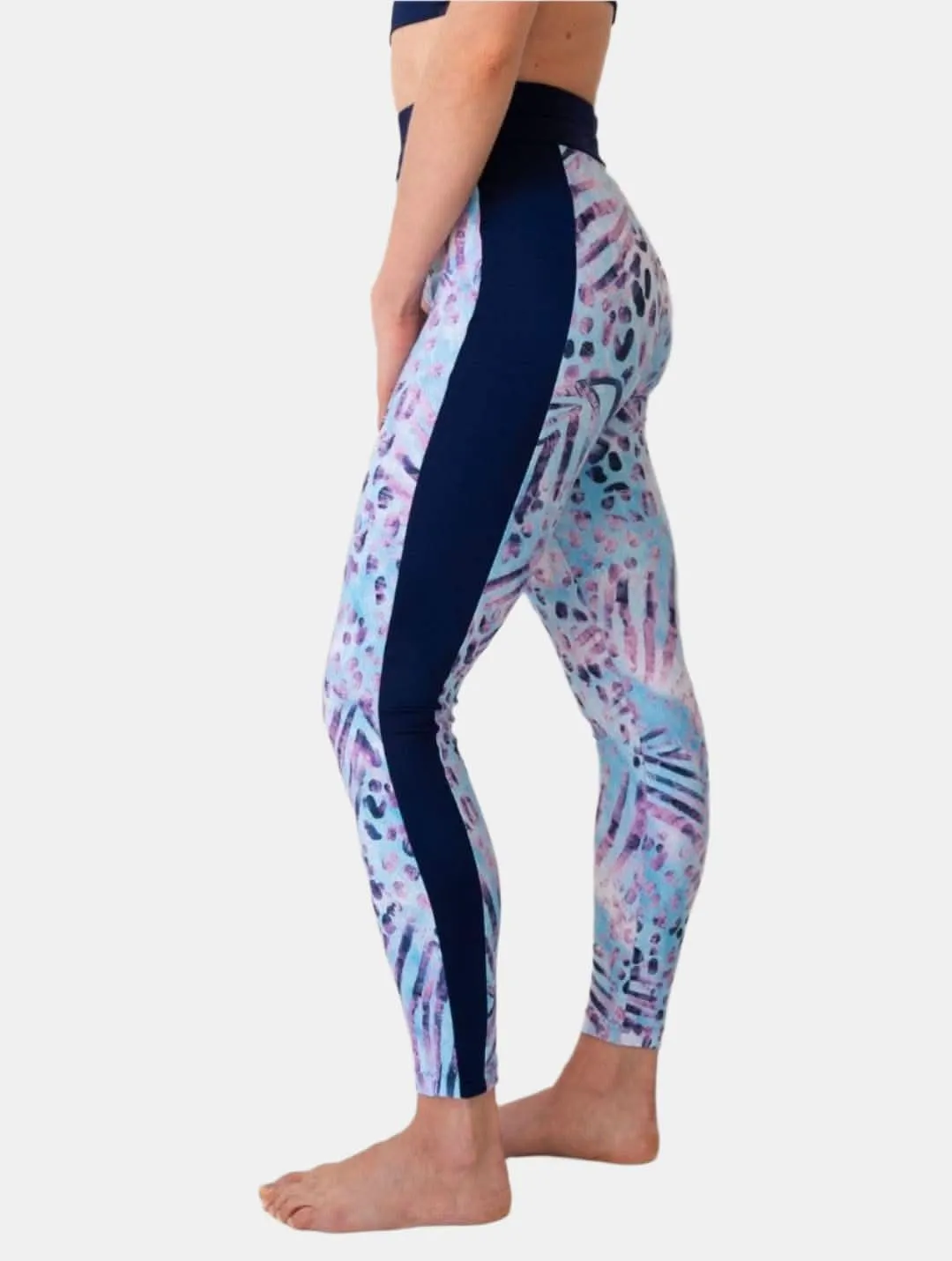 Patterned Blue 7/8 Leggings Partenope