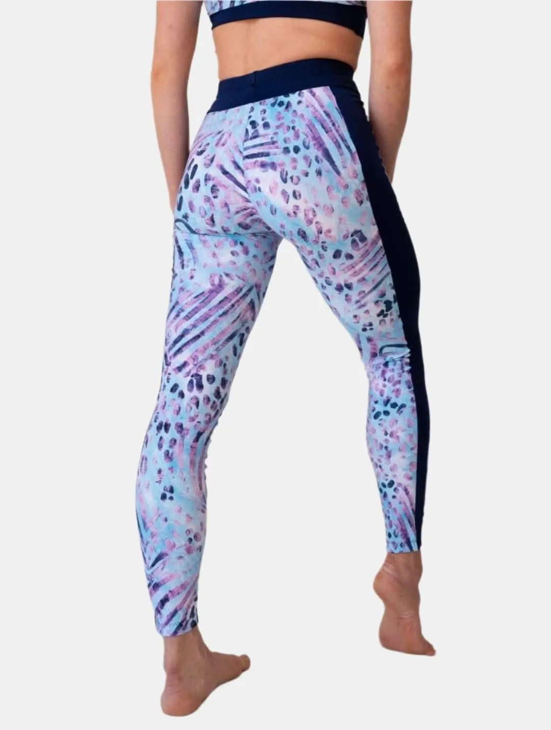 Patterned Blue 7/8 Leggings Partenope