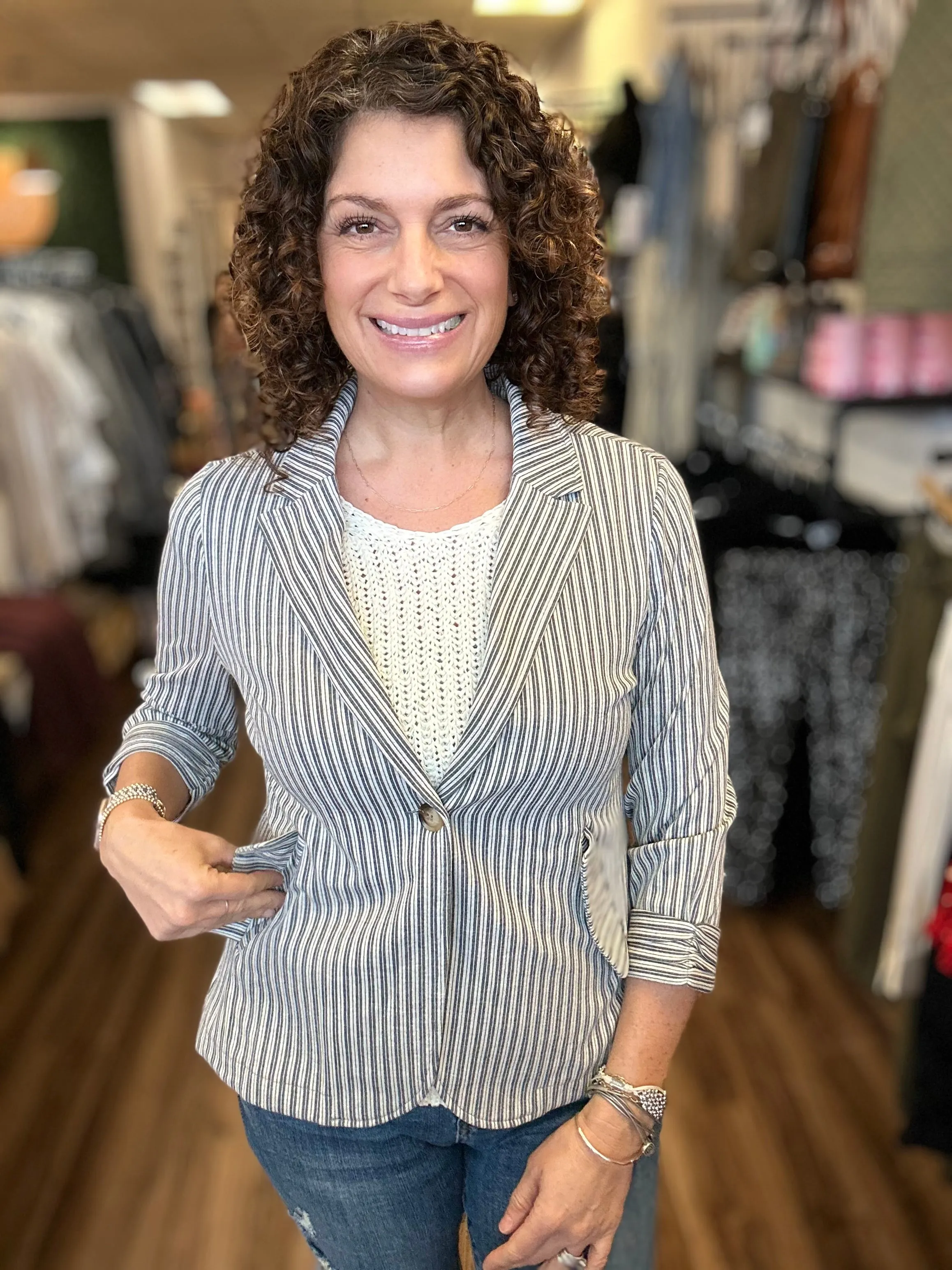 Roll-Up Sleeve Blazer