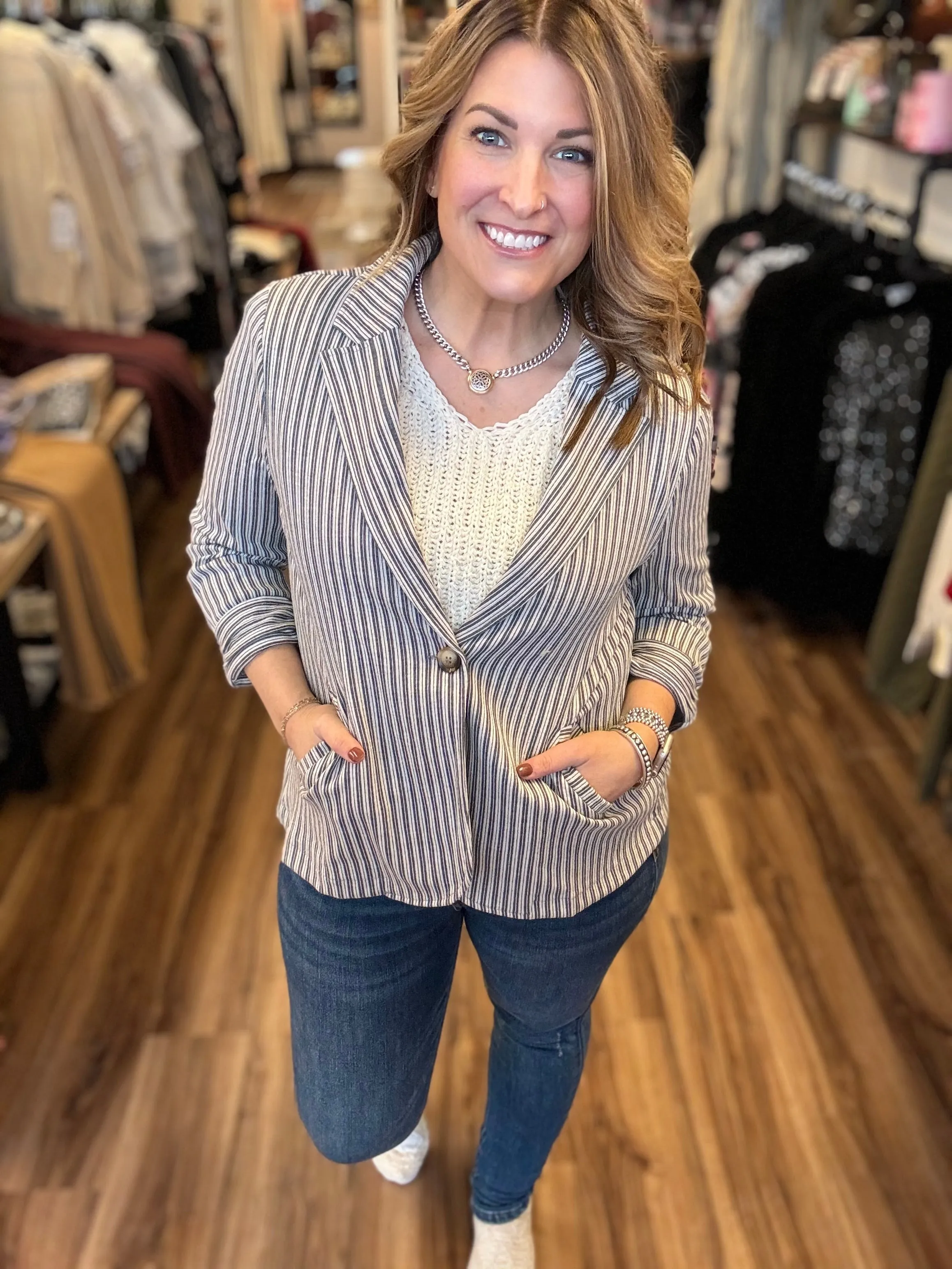 Roll-Up Sleeve Blazer