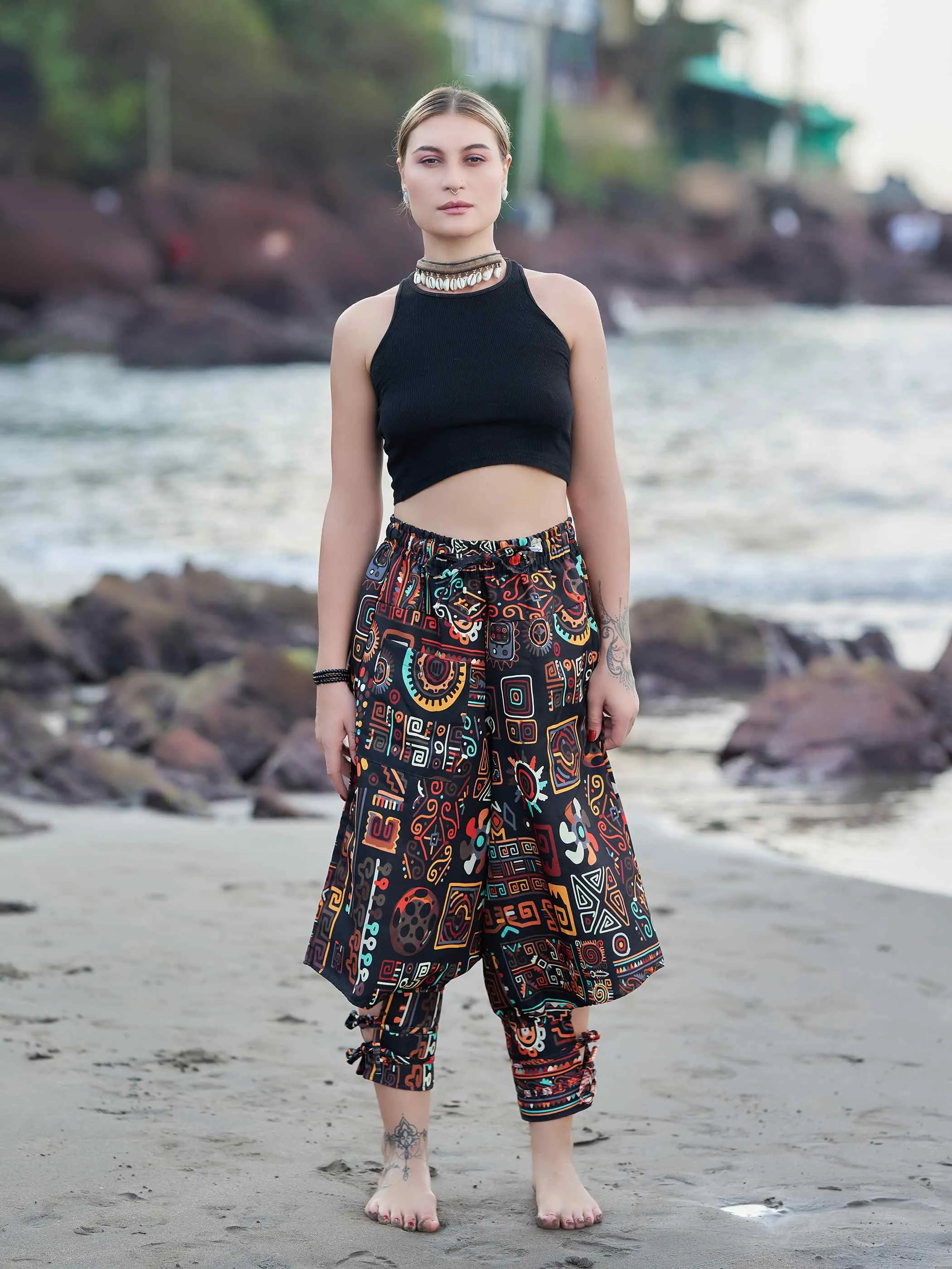 Women's Abstract Graphic Vintage Hippy Harem Pants For Dance