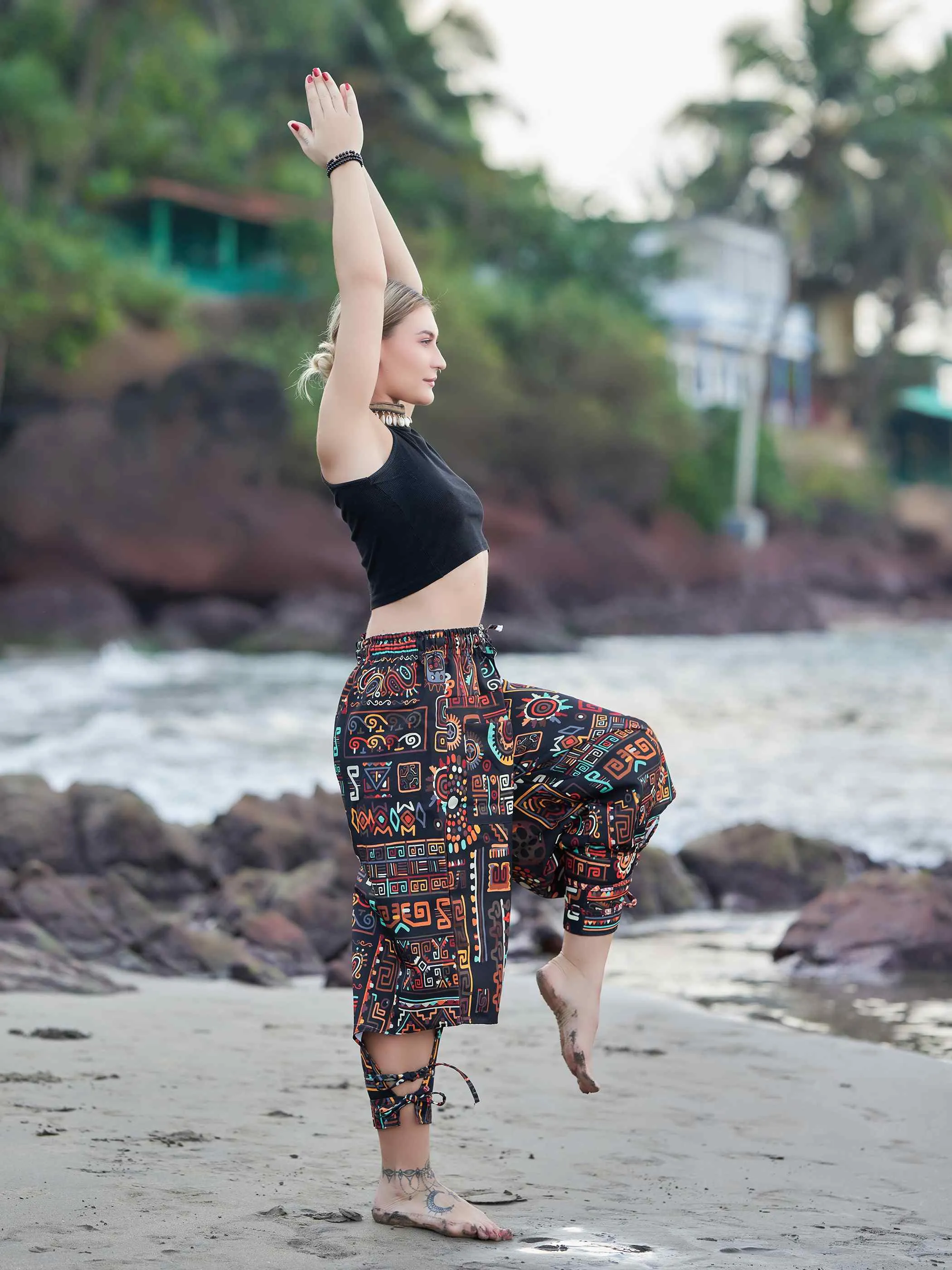 Women's Abstract Graphic Vintage Hippy Harem Pants For Dance